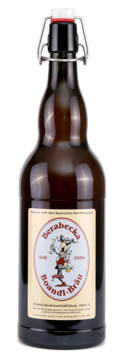 Bierflasche von Berabecka Boandl-Bräu